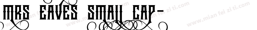 mrs eaves small cap字体转换